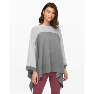 LULULEMON It All Lines Up Poncho Heathered Core Ultra Light Grey Medium Grey O/S